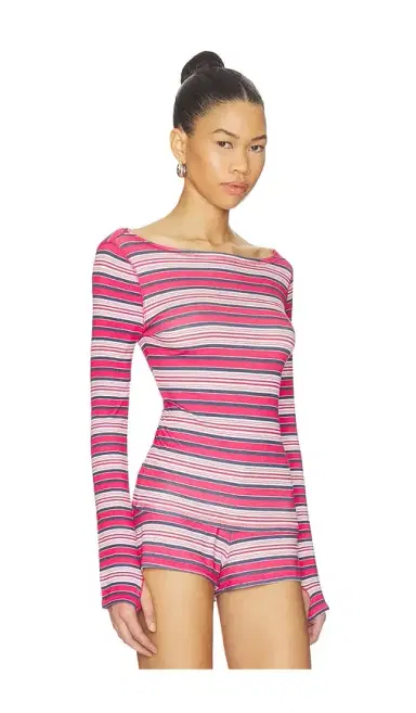 Frankies Bikinis X JENNIE Sophie Lightweight Jersey Long Sleeve Top | Thumbnail 2