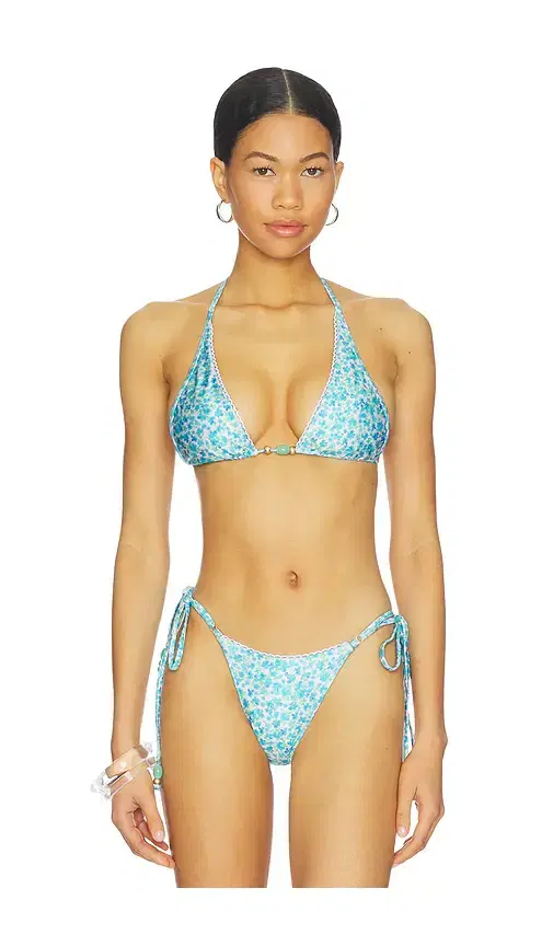 Decorative Bind Halter Bikini Top