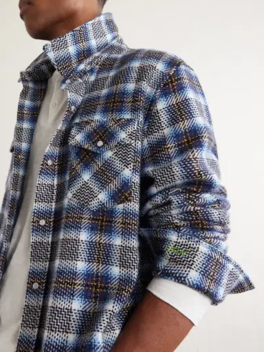 God’s True Cashmere Lightning Checked Cashmere Shirt - Men | Thumbnail 5