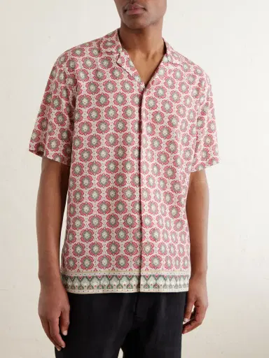 Orlebar Brown Maitan Passetto Camp-Collar Printed Lyocell Shirt - Men | Thumbnail 3