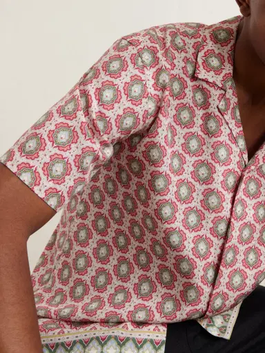 Orlebar Brown Maitan Passetto Camp-Collar Printed Lyocell Shirt - Men | Thumbnail 5
