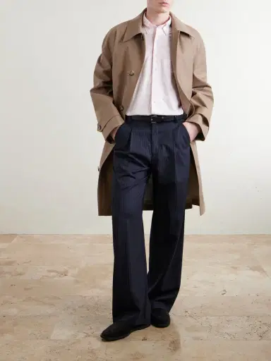 Drake's Button-Down Collar Striped Cotton-Poplin Shirt - Men | Thumbnail 2