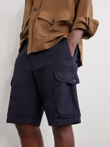 Slowear Straight-Leg Cotton and Linen-Blend Shorts - Men | Thumbnail 5 Slowear Straight-Leg Cotton and Linen-Blend Shorts - Men | Thumbnail 5
