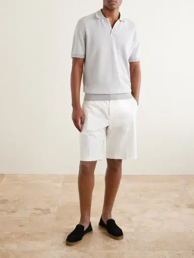 Orlebar Brown Horton Cotton and Wool-Blend Polo Shirt - Men | Thumbnail 2 Orlebar Brown Horton Cotton and Wool-Blend Polo Shirt - Men | Thumbnail 2