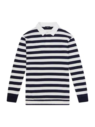 dunhill Striped Cotton and Cashmere Polo Shirt - Men | Thumbnail 1 dunhill Striped Cotton and Cashmere Polo Shirt - Men | Thumbnail 1