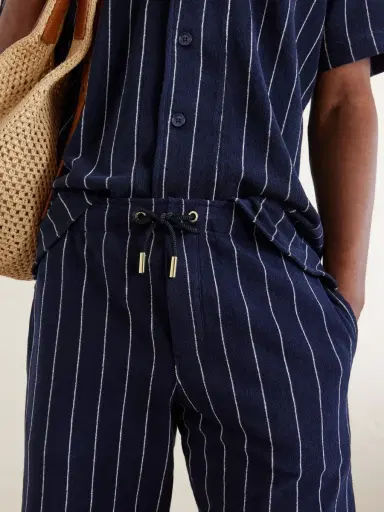 Orlebar Brown Trevone Striped Cotton-Terry Shorts - Men | Thumbnail 5 Orlebar Brown Trevone Striped Cotton-Terry Shorts - Men | Thumbnail 5