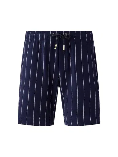 Orlebar Brown Trevone Striped Cotton-Terry Shorts - Men | Thumbnail 1 Orlebar Brown Trevone Striped Cotton-Terry Shorts - Men | Thumbnail 1