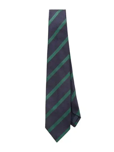 Drake's 7cm Striped Silk Tie - Men | Thumbnail 1 Drake's 7cm Striped Silk Tie - Men | Thumbnail 1