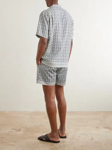 Orlebar Brown Maitan Passetto Camp-Collar Printed Lyocell Shirt - Men | Thumbnail 4
