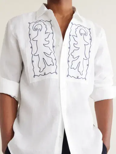 Orlebar Brown Mirabello Embroidered Linen Shirt - Men | Thumbnail 5 Orlebar Brown Mirabello Embroidered Linen Shirt - Men | Thumbnail 5