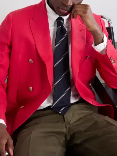 Drake's 7cm Striped Silk Tie - Men | Thumbnail 2 Drake's 7cm Striped Silk Tie - Men | Thumbnail 2