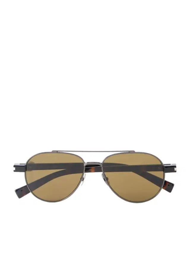 Aviator-Style Black-Tone Sunglasses - Men