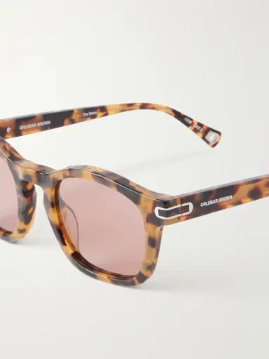 Orlebar Brown The Davey Square-Frame Tortoiseshell Acetate Sunglasses - Men | Thumbnail 3