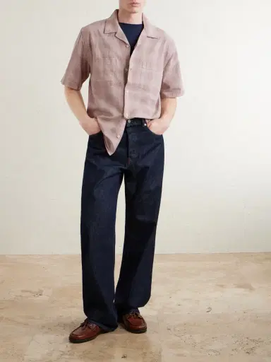 Corridor Convertible-Collar Checked Cotton and Linen-Blend Shirt - Men | Thumbnail 2 Corridor Convertible-Collar Checked Cotton and Linen-Blend Shirt - Men | Thumbnail 2