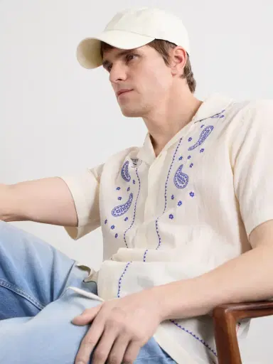 Orlebar Brown Barney Logo-Embroidered Linen Baseball Cap - Men | Thumbnail 2