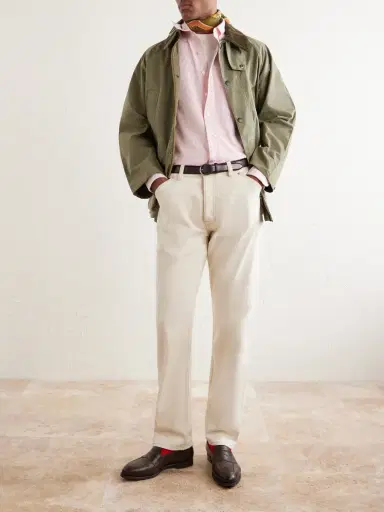Drake's Button-Down Collar Striped Cotton Shirt - Men | Thumbnail 2