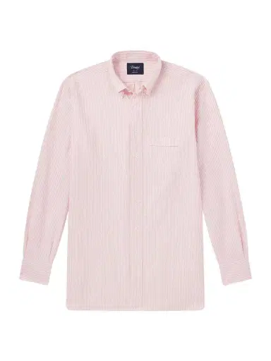 Drake's Button-Down Collar Striped Cotton Shirt - Men | Thumbnail 1
