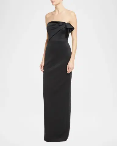 Black Halo Divina Strapless Column Gown | Thumbnail 2 Black Halo Divina Strapless Column Gown | Thumbnail 2