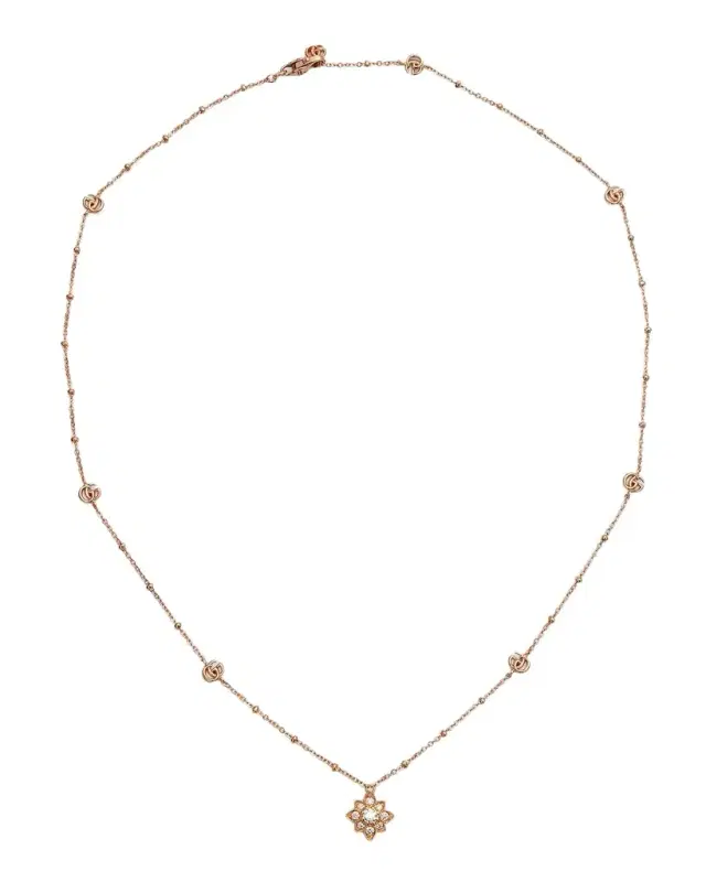 Flora 18K Beaded Diamond Necklace