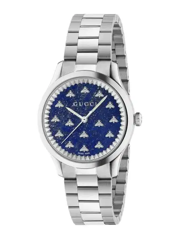 Gucci Signature Bee Automatic Bracelet Watch with Blue Lapis Dial | Thumbnail 1 Gucci Signature Bee Automatic Bracelet Watch with Blue Lapis Dial | Thumbnail 1