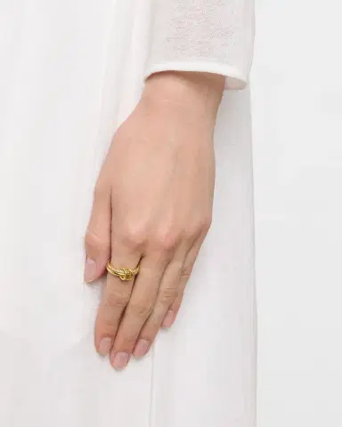 Spinelli Kilcollin Ceres Deux 18K Yellow Gold Ring with Diamonds | Thumbnail 2 Spinelli Kilcollin Ceres Deux 18K Yellow Gold Ring with Diamonds | Thumbnail 2