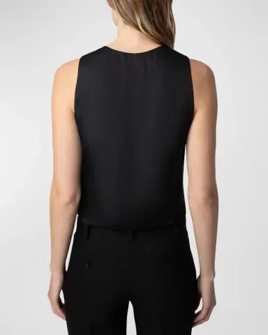 Zadig & Voltaire Emaux Satin Vest | Thumbnail 3