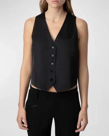 Zadig & Voltaire Emaux Satin Vest | Thumbnail 4