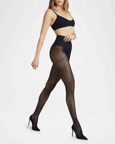 Commando Lattice Net Stretch Microfiber Tights | Thumbnail 2