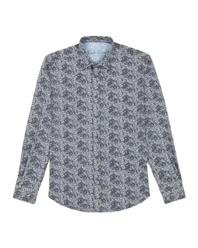 Men 's Fitzgerald Micro-Paisley Woven Sport Shirt