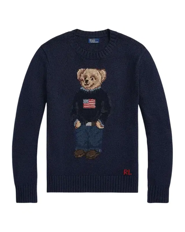 Polo Bear Cotton-Linen Crewneck Sweater