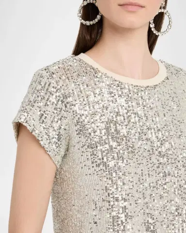 Generation Love Kai Sequined Short-Sleeve Top | Thumbnail 4