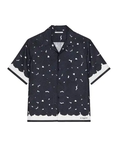 Givenchy Men's Roses Boxy-Fit Silk Bowling Shirt | Thumbnail 1 Givenchy Men's Roses Boxy-Fit Silk Bowling Shirt | Thumbnail 1
