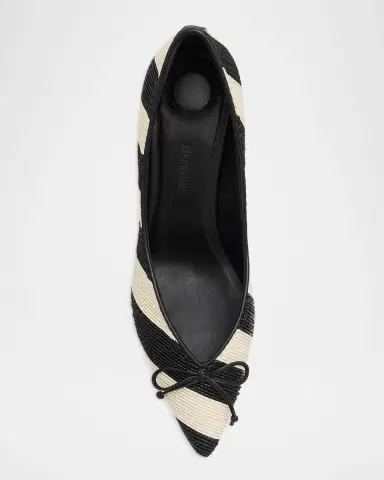 Jacquemus 80mm Les Escarpins Tourni Striped Raffia Pumps | Thumbnail 6 Jacquemus 80mm Les Escarpins Tourni Striped Raffia Pumps | Thumbnail 6