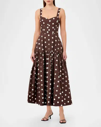 NICHOLAS Valeria Flounce Sweetheart Midi Dress | Thumbnail 3 NICHOLAS Valeria Flounce Sweetheart Midi Dress | Thumbnail 3
