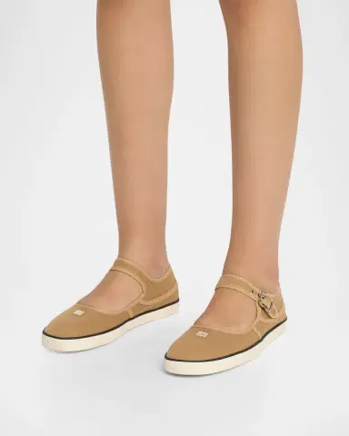Miu Miu Canvas Mary Jane Ballerina Flats | Thumbnail 2 Miu Miu Canvas Mary Jane Ballerina Flats | Thumbnail 2