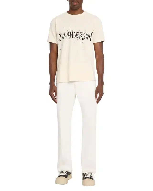 JW Anderson en's Splatter Logo Graphic Cotton T-Shirt