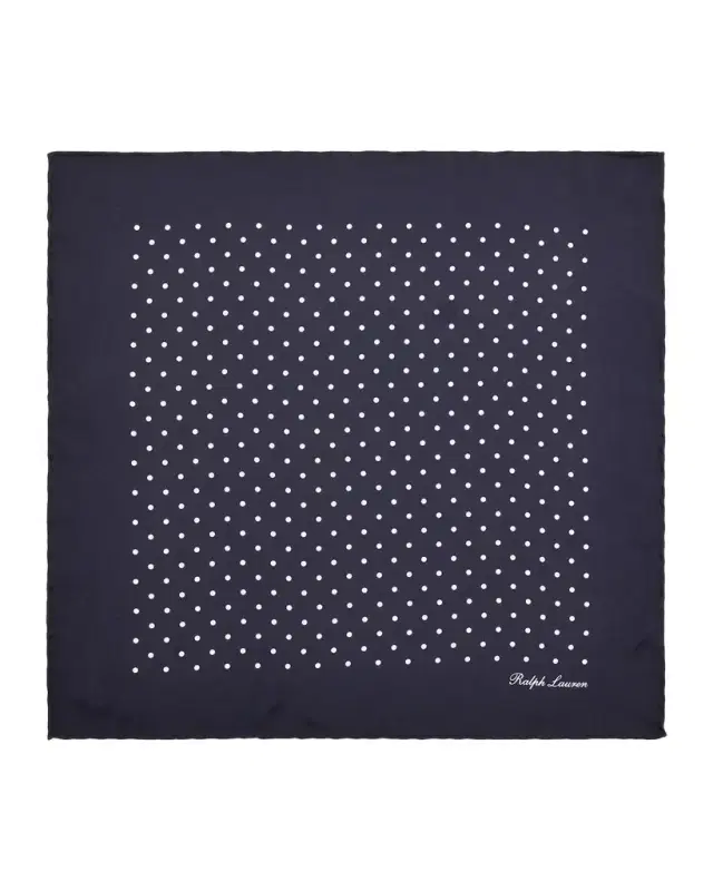 Men 's Polka Dot Silk Pocket Square
