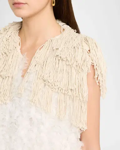 Diotima Bambola Fringe Tulle Sleeveless Top | Thumbnail 5