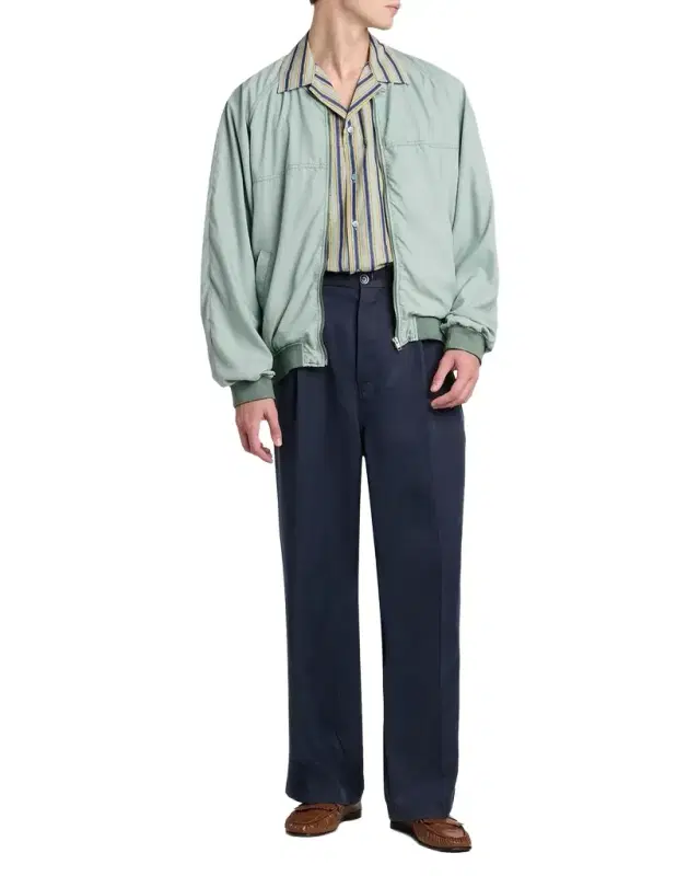Men 's Variegated Stripe Boxy-Fit Short-Sleeve Shirt
