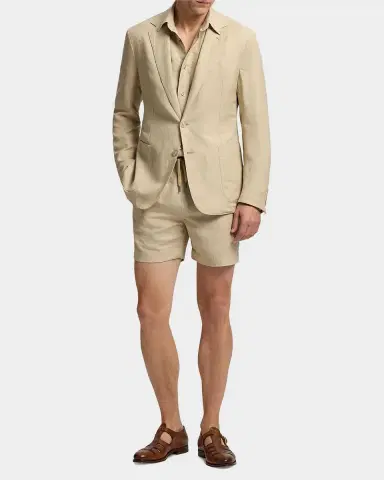 Ralph Lauren Purple Label Silk-Linen Short | Thumbnail 2