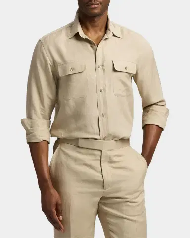 Ralph Lauren Purple Label Silk-Linen Shirt | Thumbnail 4 Ralph Lauren Purple Label Silk-Linen Shirt | Thumbnail 4