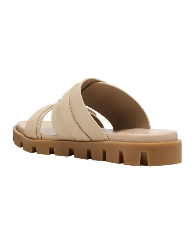 Her in Roma Suede Lug-Sole Slide Sandals