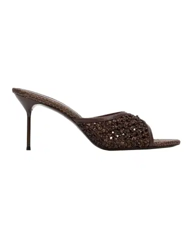 Paris Texas 0mm Lidia Raffia and Leather Mules | Thumbnail 1