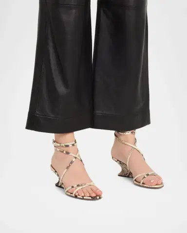 Paris Texas 75mm Nina Snake-Printed Leather Lace-Up Sandals | Thumbnail 2 Paris Texas 75mm Nina Snake-Printed Leather Lace-Up Sandals | Thumbnail 2