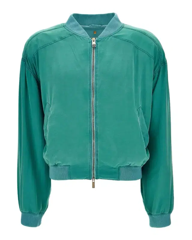 Men 's Silk Bomber Jacket