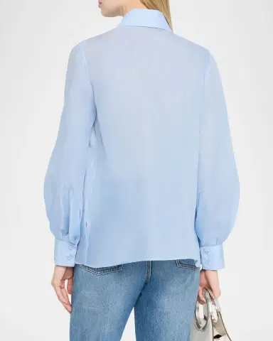 Dice Kayek Bow Striped Silk Button-Down Top | Thumbnail 3 Dice Kayek Bow Striped Silk Button-Down Top | Thumbnail 3