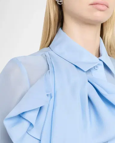 Dice Kayek Bow Striped Silk Button-Down Top | Thumbnail 5 Dice Kayek Bow Striped Silk Button-Down Top | Thumbnail 5