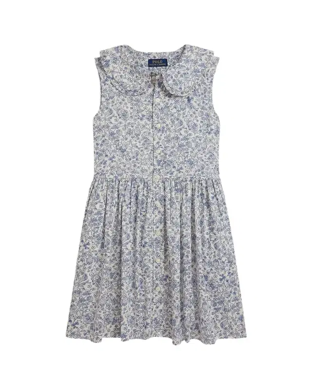 Little Girl's & Girl's Floral Slub Cotton Shirtdress