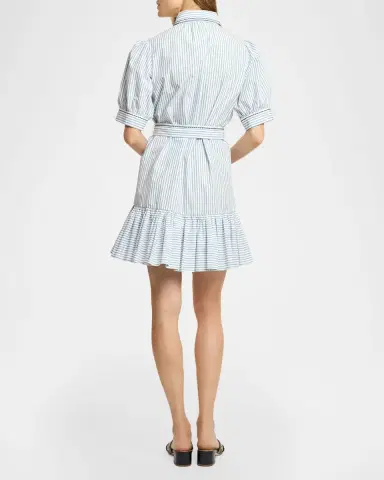 Cinq à Sept Zadie Pinstripe Floral Mini Dress | Thumbnail 3 Cinq à Sept Zadie Pinstripe Floral Mini Dress | Thumbnail 3