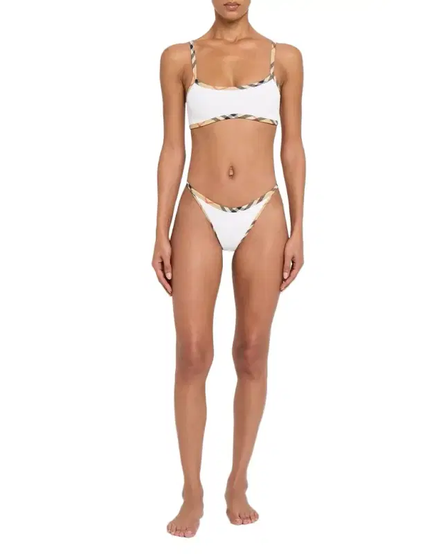 Burberry x Hunza G Tyler Check-Trim Two-Piece Swimsuit